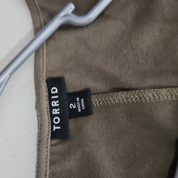 Torrid Womens Dress Tunic Torrid Size 2 Olive Green Maxi Slit Sides Tank Top - Picture 2 of 9